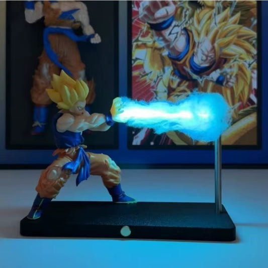 Dragon Ball Son Goku Light Lamp Model Kakarotto Kamehameha Wave Magnetic Ornament Anime Action Figure Collectible Gift